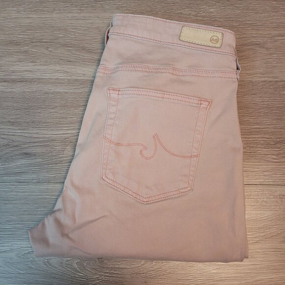 Adriano Goldschmied Jeans 28 R Abbey Ankle Skinny Mid Rise Pink Stretch Denim - Picture 3 of 12
